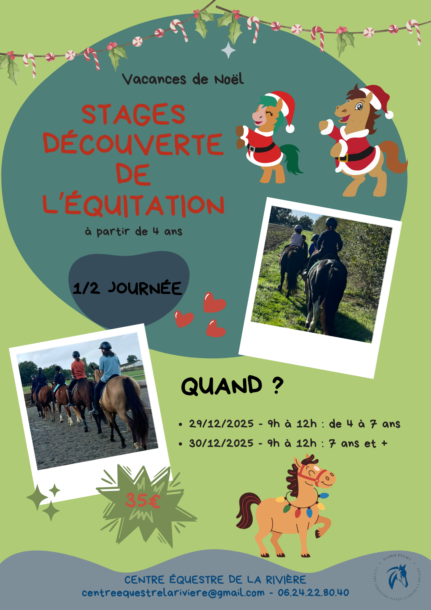 🐎 Stage Découverte Poney – 7 ans et + (Demi-journée)